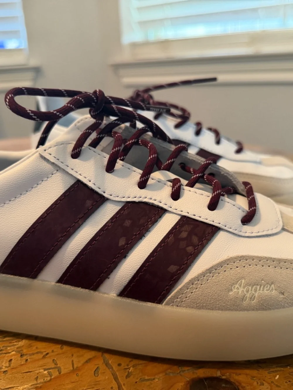 Adidas Maroon & White Barreda Decode Confetti Shoes Men 8/Women's 9.5